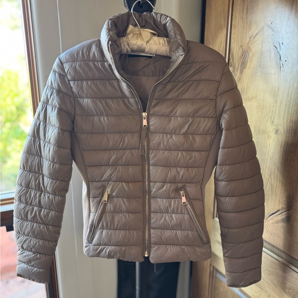 Love Tree Taupe Puffer Jacket